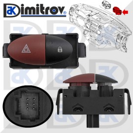 Бутон аварийни светлини Nissan NV400 Opel Movano B Renault Master II Twingo II